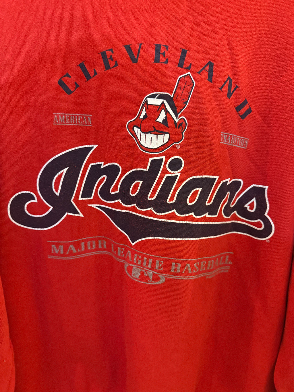 Vintage Cleveland Indians Red Lee Sport Crewneck | size XL