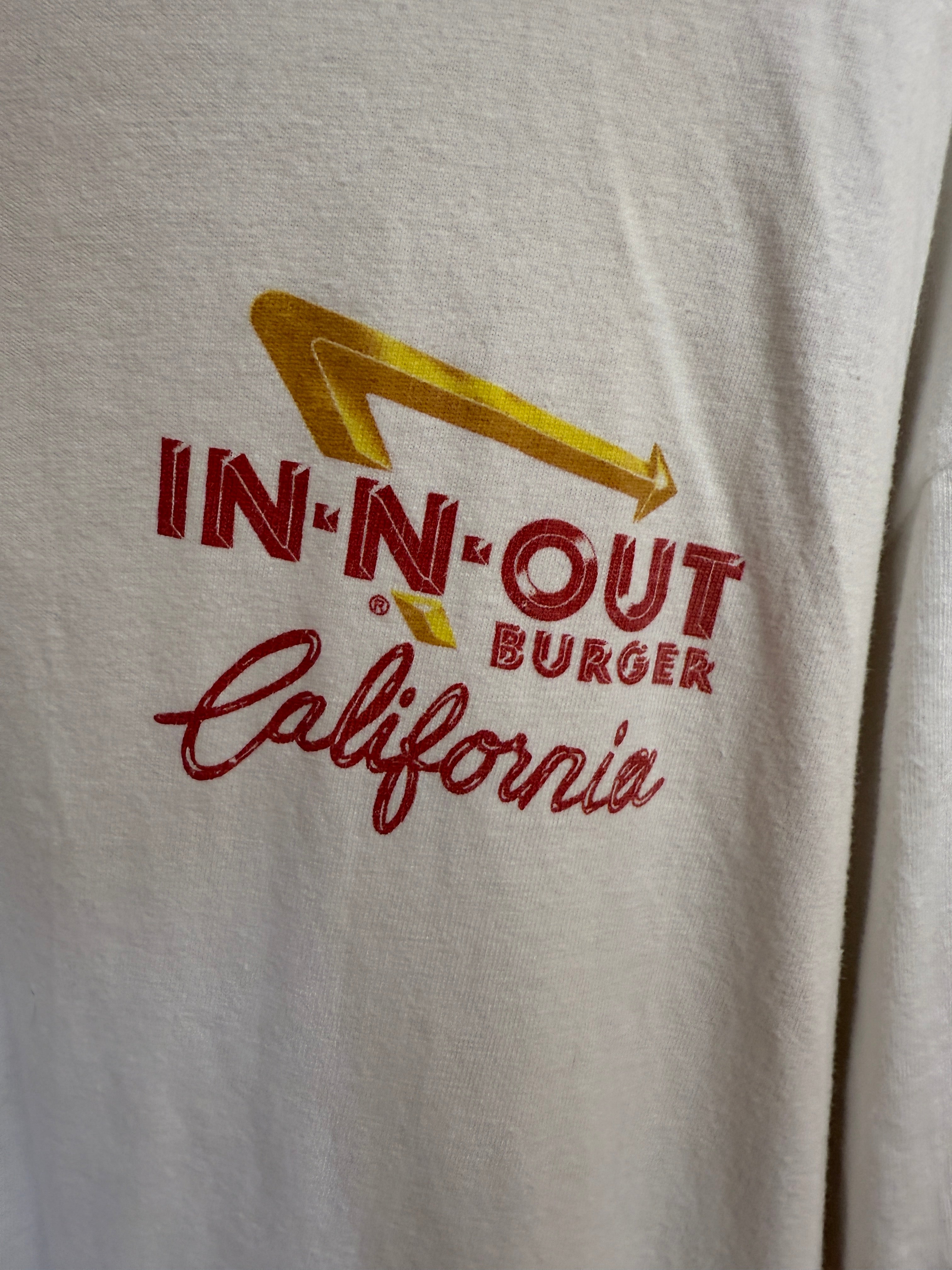 Vintage IN-N-OUT Burger California White Tee | size XL