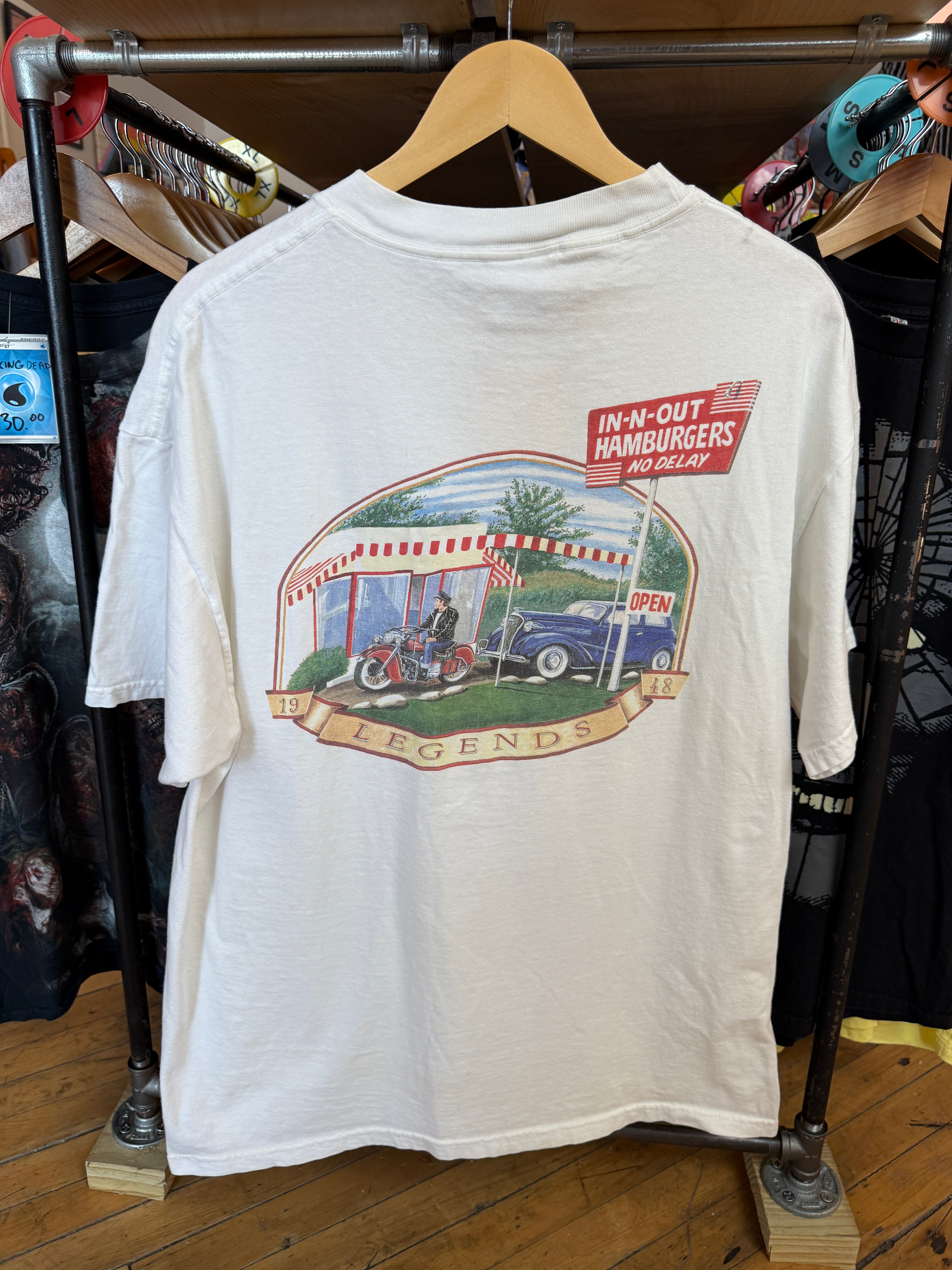 Vintage IN-N-OUT Burger California White Tee | size XL