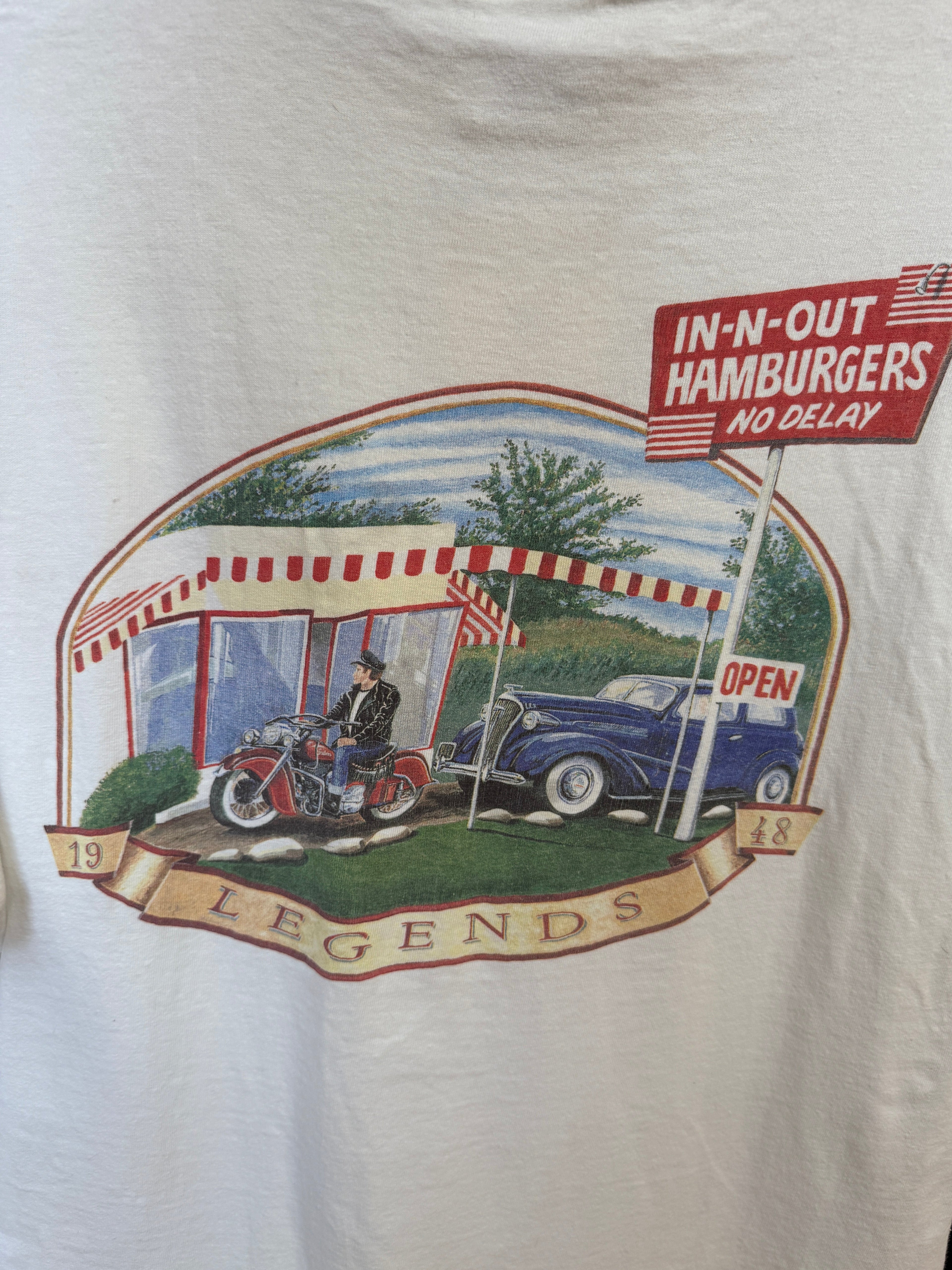 Vintage IN-N-OUT Burger California White Tee | size XL