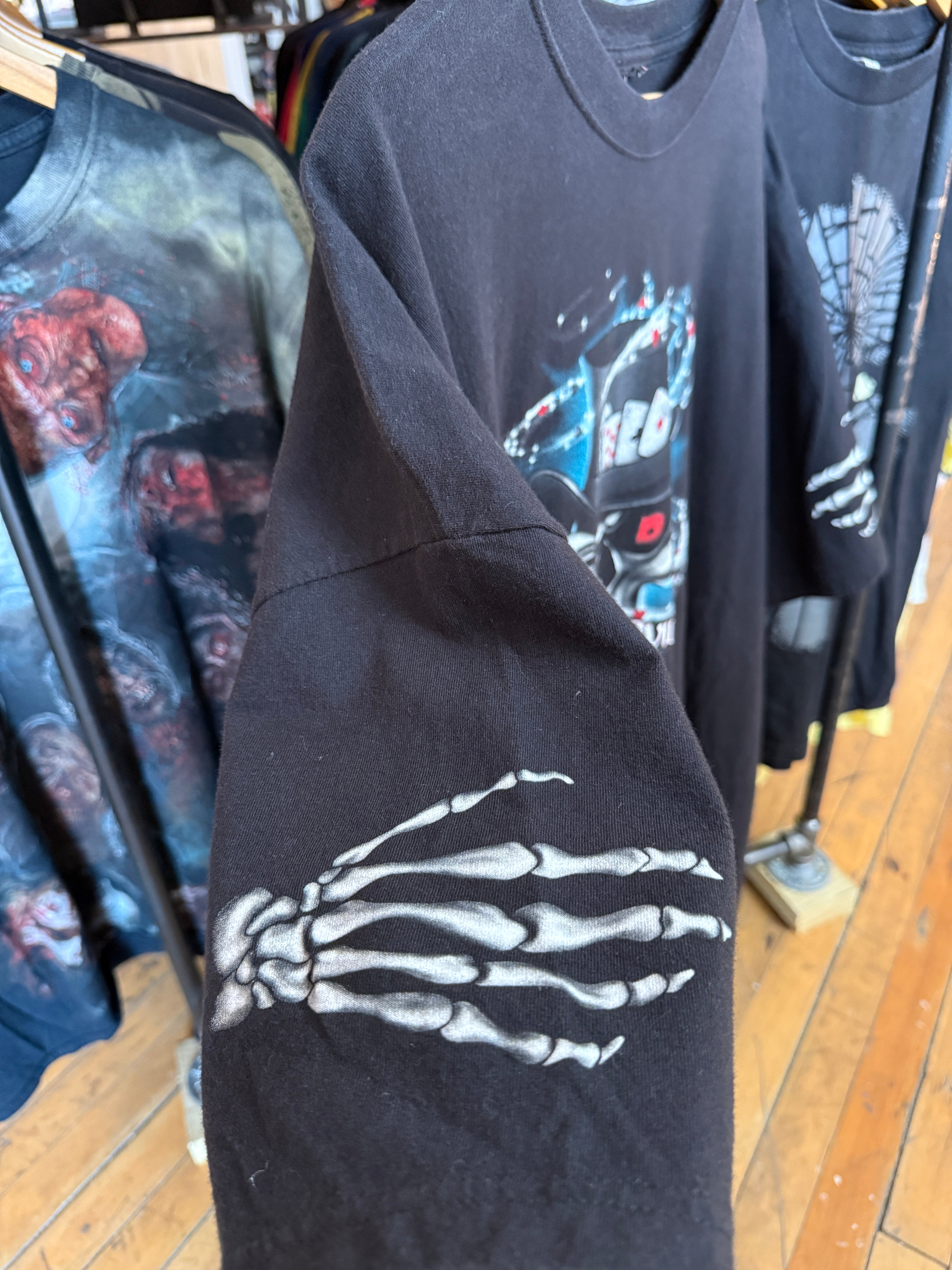 Harley Davidson Las Vegas, Nevada Skeleton Poker Tee | cut tag 2XL