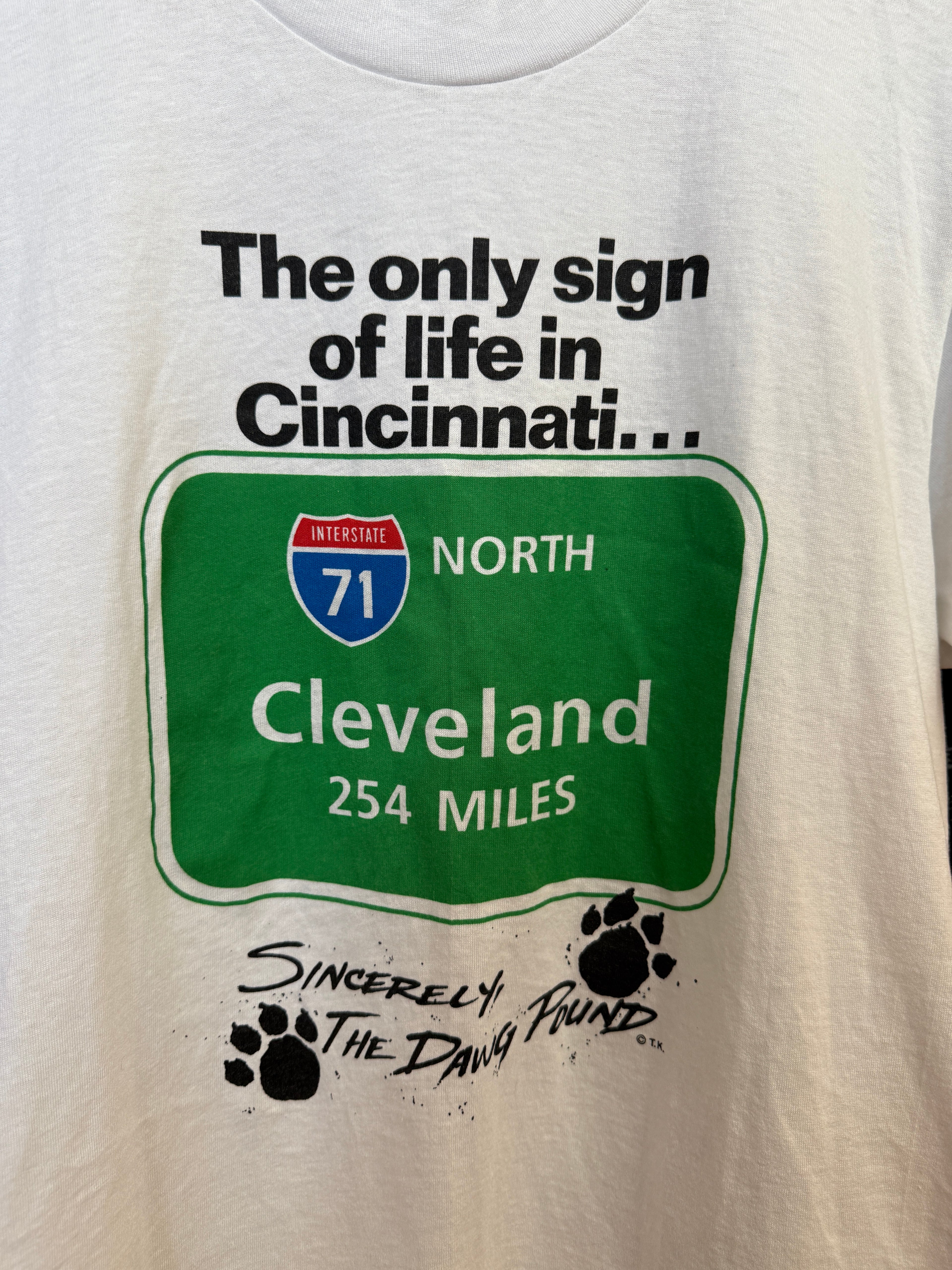 Vintage Cleveland Browns Dawg Pound Cincinnati Diss Tee size L