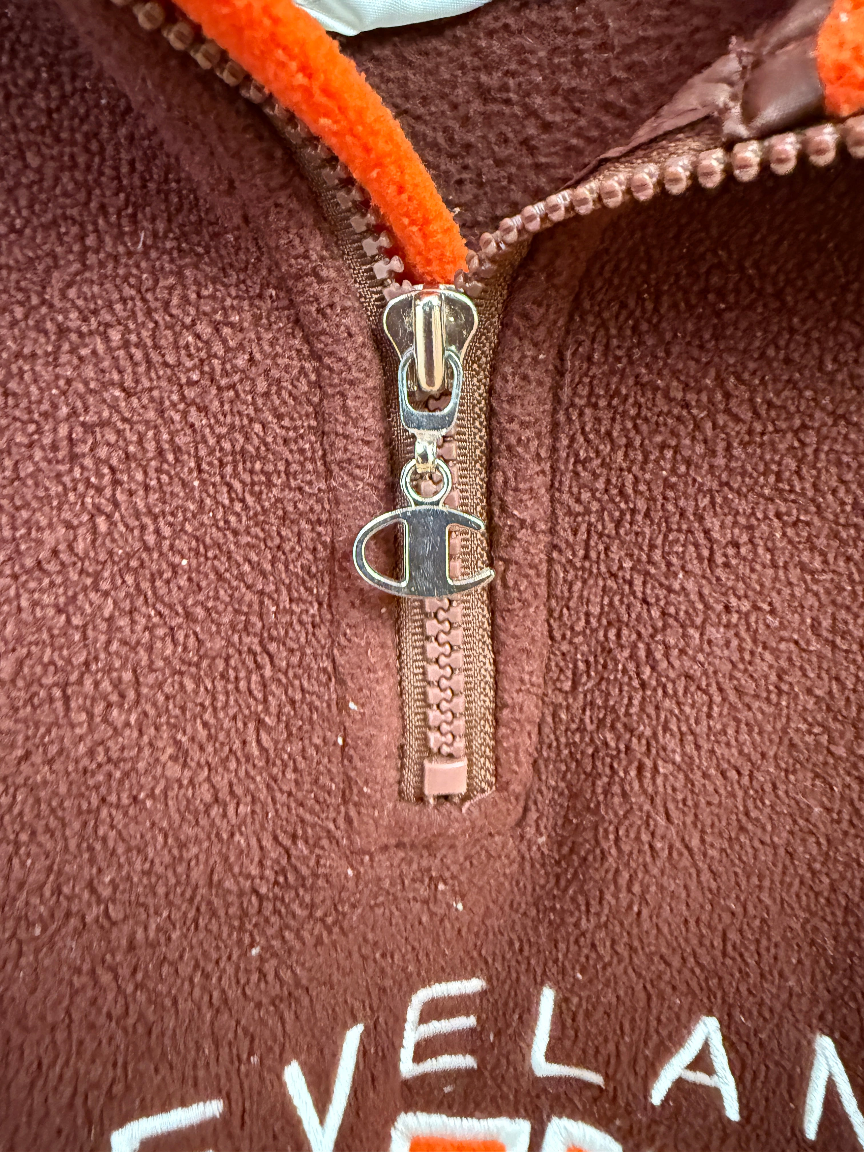Vintage Cleveland Browns Pro Line Champion Quarter Zip | faded tag size XL/XXL
