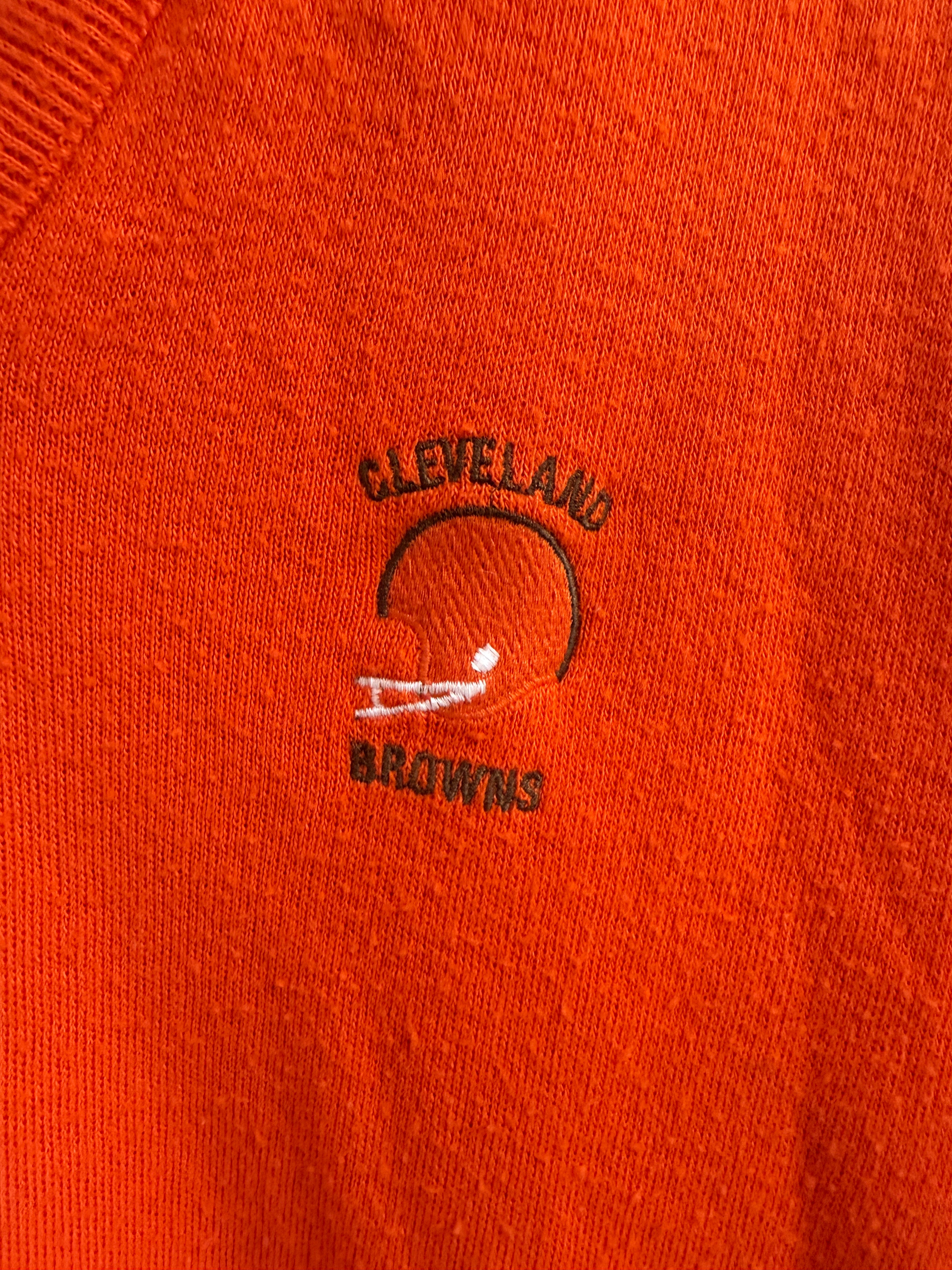 Vintage Cleveland Browns Logo 7 Orange Sweater | size L