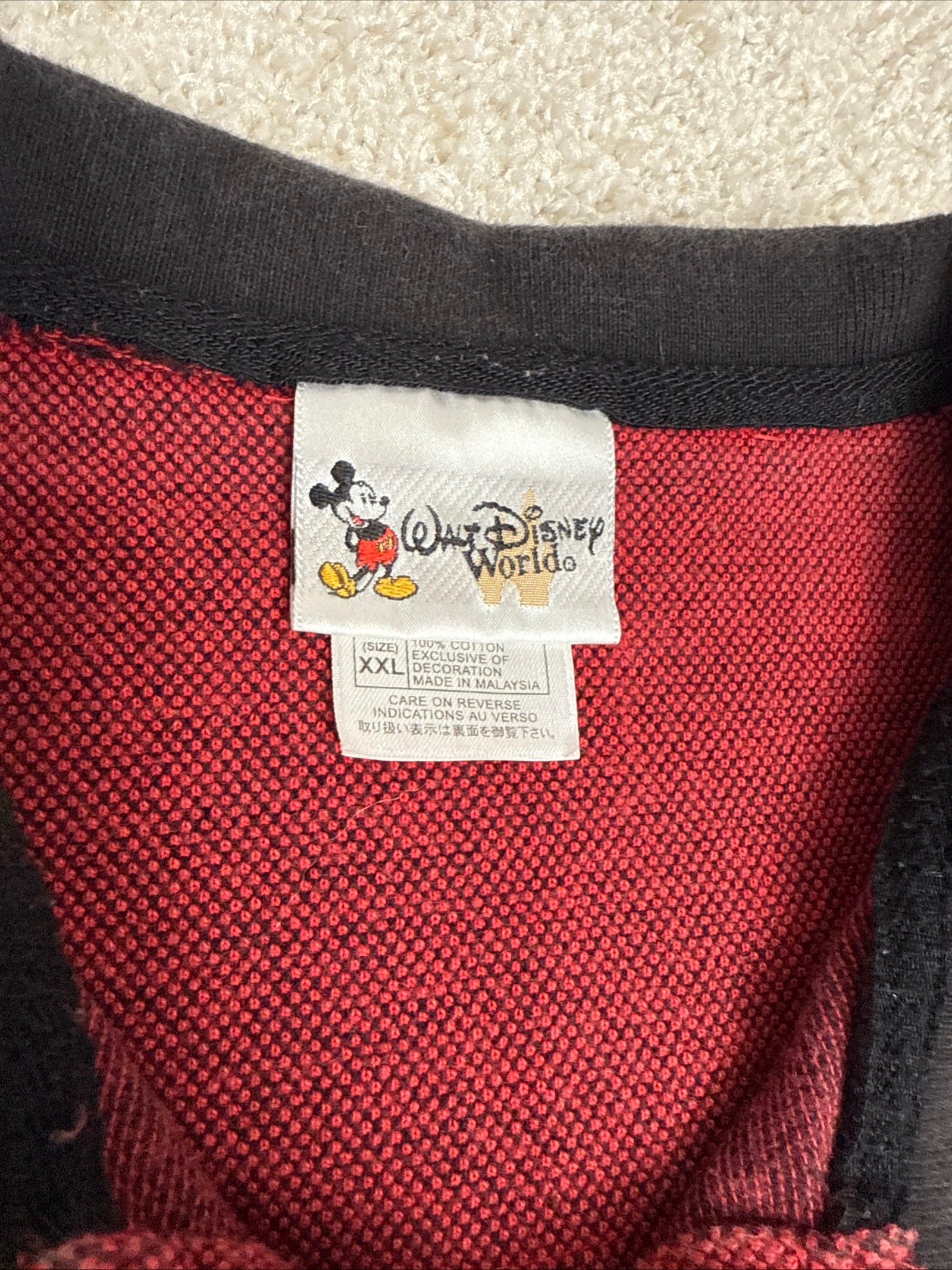 Vintage Walt Disney World Red Polo Polo | size XXL