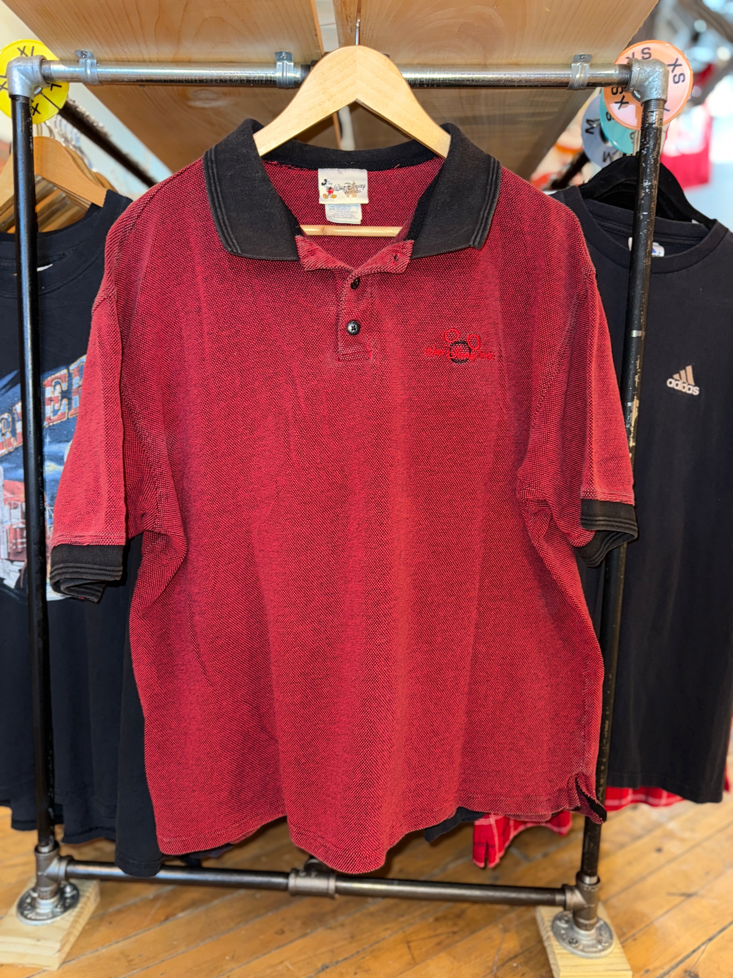 Vintage Walt Disney World Red Polo Polo | size XXL